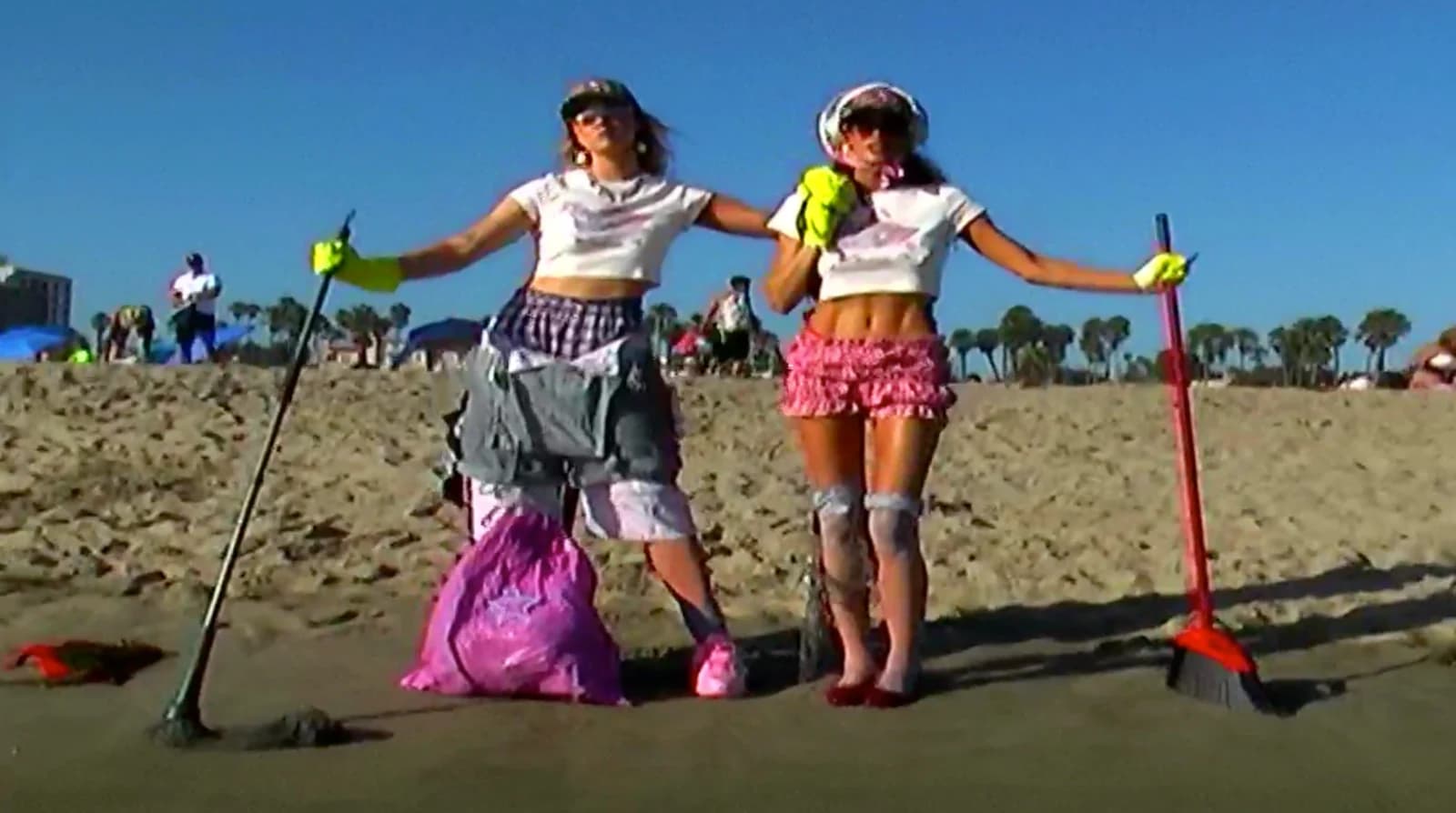 Together on the sand after the beach clean
